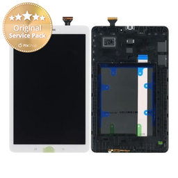 Samsung Galaxy Tab E T560N - LCD Display + Touch Screen + Frame (White) - GH97-17525B Genuine Service Pack