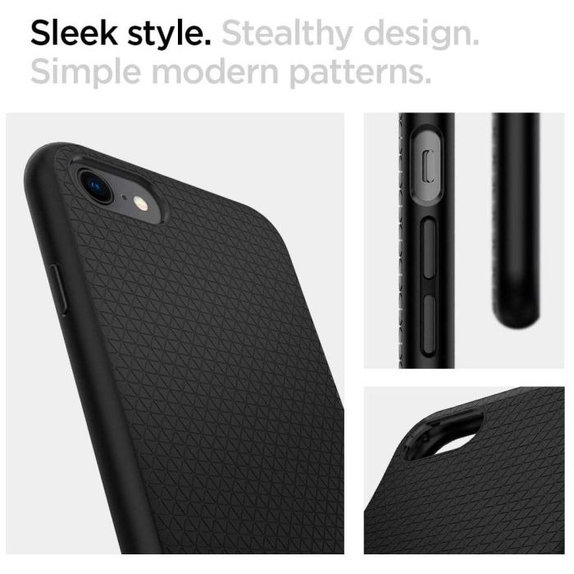 Spigen - Case Liquid Air for iPhone 7, 8, SE 2020 & SE 2022, black
