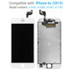 Display for iPhone 6S, White, Touch Screen with Frame