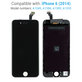 Display for iPhone 6, Black, Touch Screen with Frame