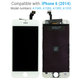 Display for iPhone 6, White, Touch Screen with Frame, Refurbished