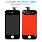 Display for iPhone 4, Black, Touch Screen with Frame