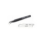 Vetus ESD-15 - Antistatic Metal Tweezer with Curved Tip (120mm)