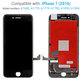 Display for iPhone 7, Black, Touch Screen with Frame