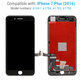 Display for iPhone 7 Plus, Black, Touch Screen with Frame, Refurbished