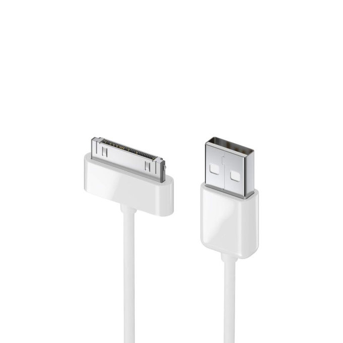 30-pin / USB cable, 1 m, compatible with Apple