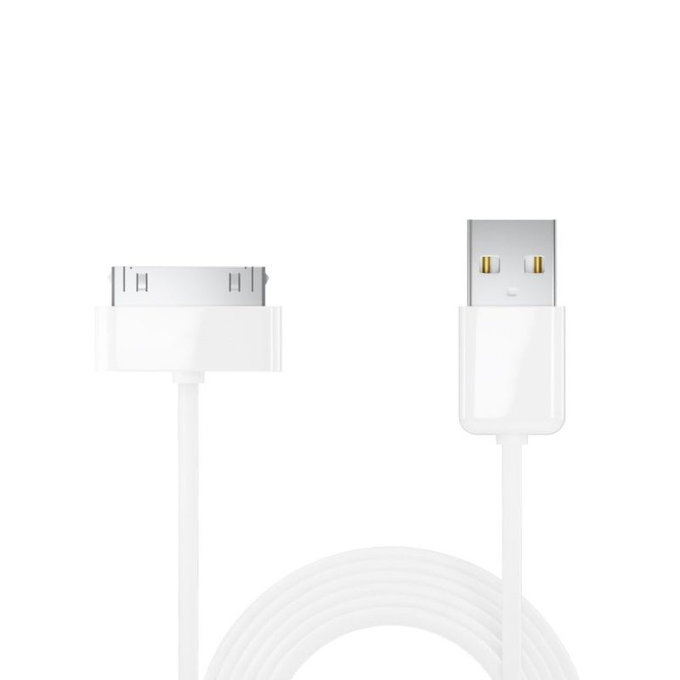 30-pin / USB cable, 1 m, compatible with Apple