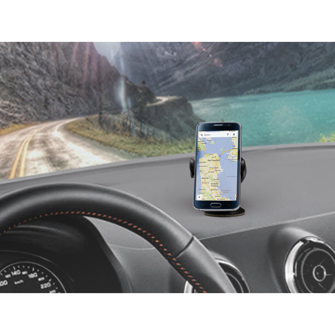 SBS - Universal Car Holder ONE TOUCH with Suction Cup, black
