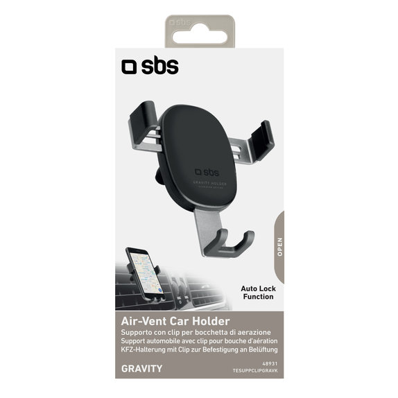 SBS - Gravity Car Holder, Universal Vent, black