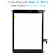 Touch Screen with Home Button for iPad Air, Black