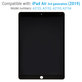 LCD Display for iPad Air (3rd Gen 2019), Black, Touch Screen without Frame, Refurbished