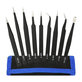 ESD Antistatic Stainless-Steel Tweezer Set 9in1