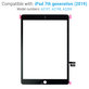 Touch Screen for iPad (7th Gen 2019, 8th Gen 2020), Black