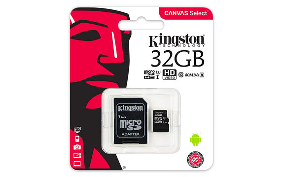 Kingston - MicroSDHC Memory Card Canvas Select Plus 32 GB + SD Adapter