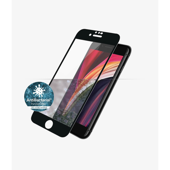 PanzerGlass - Tempered Glass Case Friendly AB for iPhone 6, 6s, 7, 8, SE 2020 & SE 2022, black