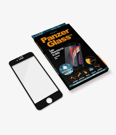 PanzerGlass - Tempered Glass Case Friendly AB for iPhone 6, 6s, 7, 8, SE 2020 & SE 2022, black