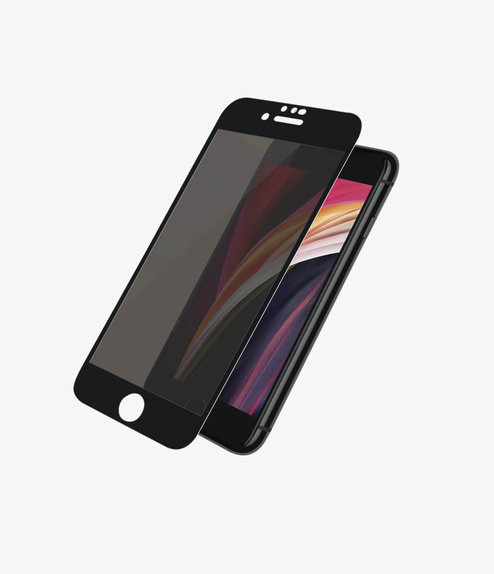 PanzerGlass - Tempered Glass Privacy Case Friendly for iPhone 6, 6s, 7, 8, SE 2020 & SE 2022, black