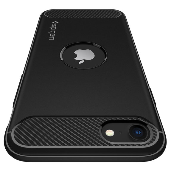 Spigen - Case Rugged Armor for iPhone SE 2020 & SE 2022, black