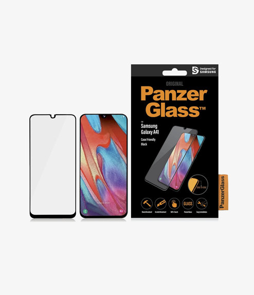 PanzerGlass - Tempered Glass Case Friendly for Samsung Galaxy A41, Black