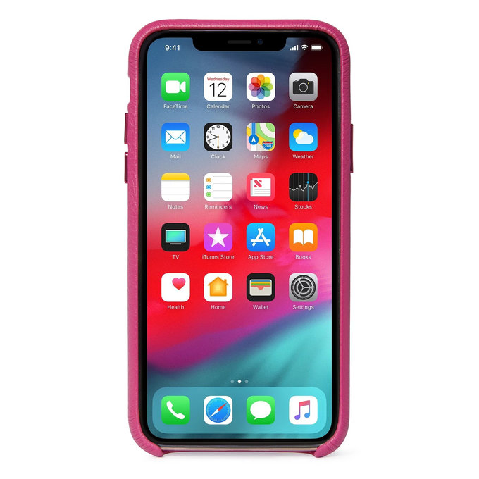 Decoded Leather Back Cover for iPhone X/Xs, pink