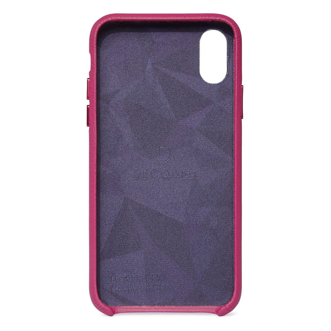 Decoded Leather Back Cover for iPhone X/Xs, pink