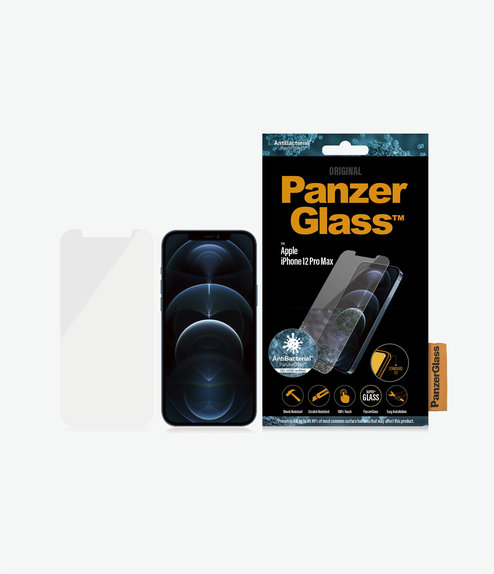 PanzerGlass - Tempered Glass Standard Fit AB for iPhone 12 Pro Max, transparent