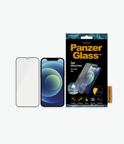 PanzerGlass - Tempered glass Case Friendly AB for iPhone 12 mini, black