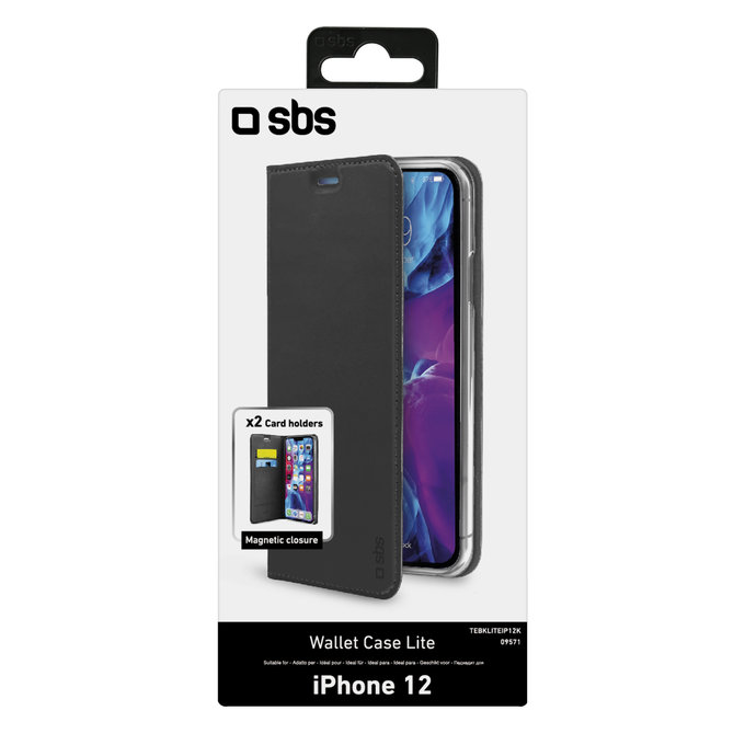 SBS - Case Book Wallet Lite for iPhone 12 mini, black