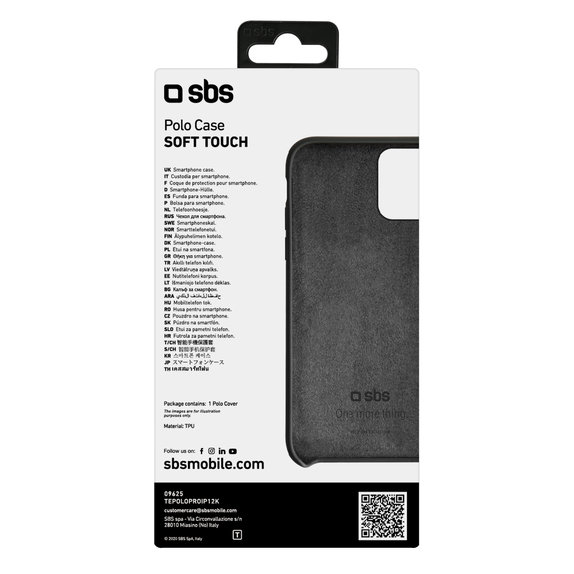 SBS - Case Polo One for iPhone 12 mini, black