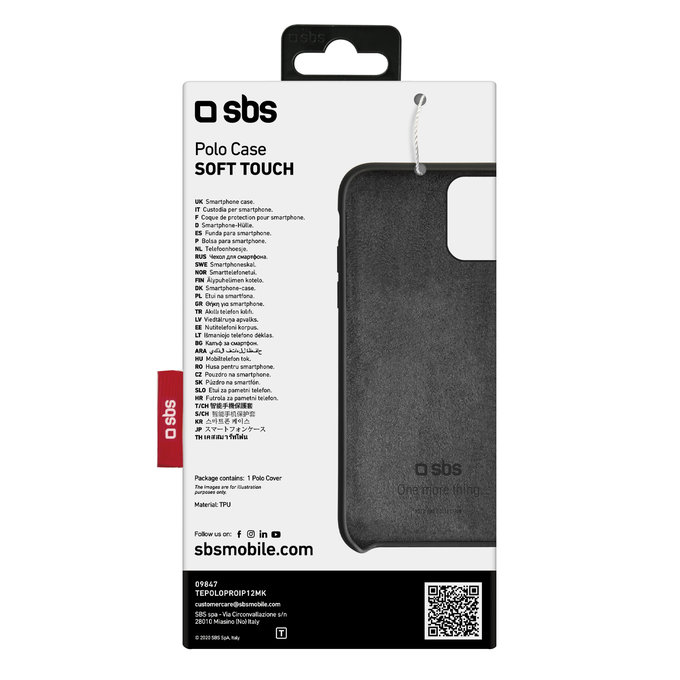 SBS - Case Polo One for iPhone 12 & 12 Pro, black