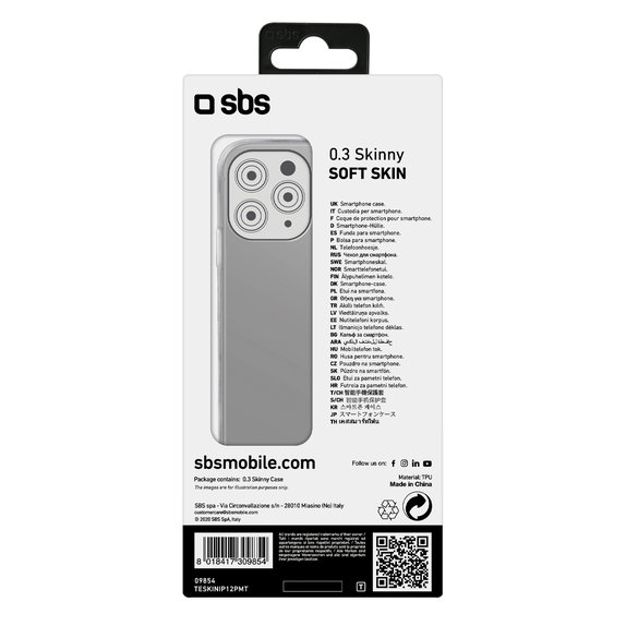 SBS - Case Skinny for iPhone 12 Pro Max, transparent