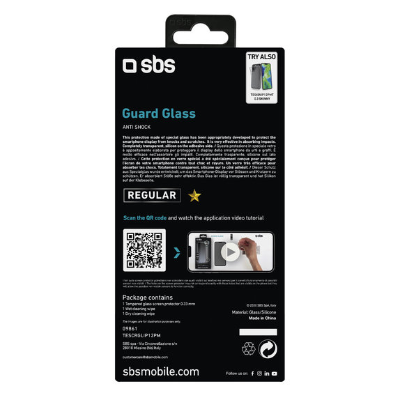 SBS - Tempered Glass for iPhone 12 Pro Max, transparent