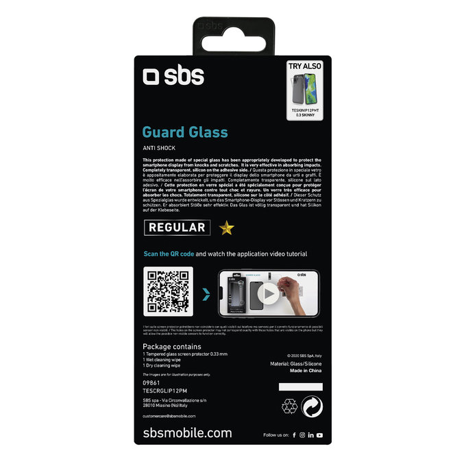 SBS - Tempered Glass for iPhone 12 Pro Max, transparent