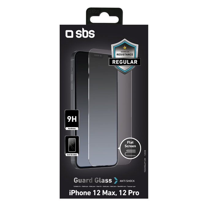 SBS - Tempered Glass for iPhone 12 & 12 Pro, transparent