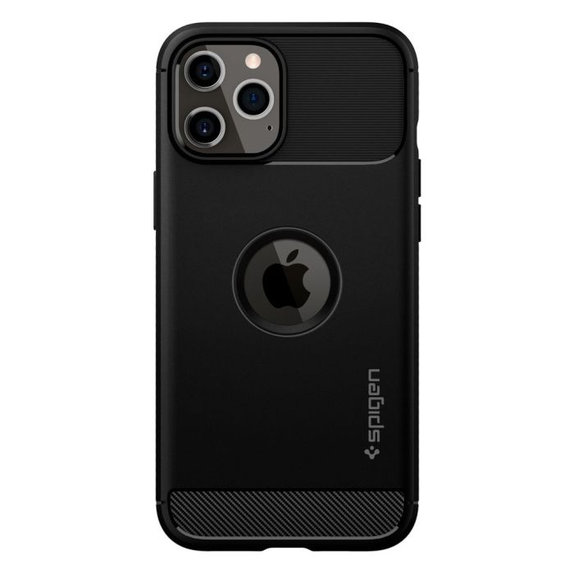 Spigen - Case Rugged Armor for iPhone 12 & 12 Pro, black