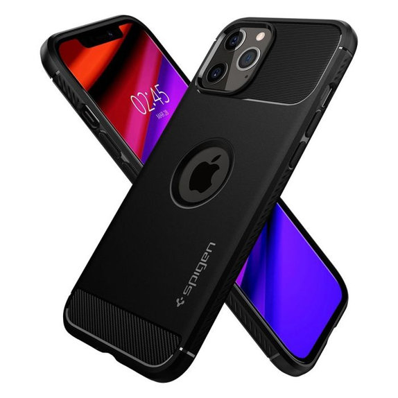 Spigen - Case Rugged Armor for iPhone 12 & 12 Pro, black