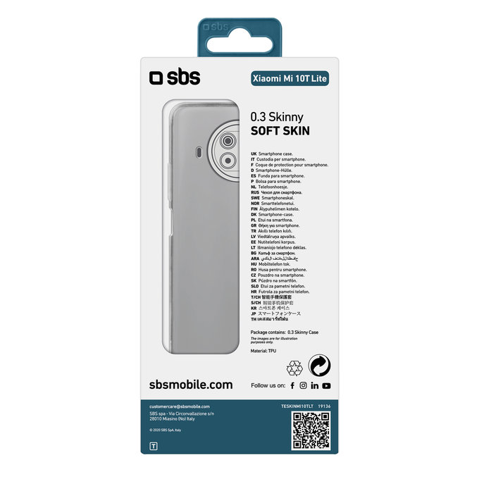 SBS - Case Skinny for Xiaomi Mi 10T Lite 5G, transparent