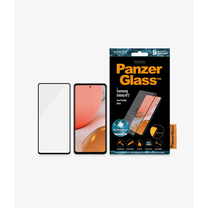 PanzerGlass - Tempered glass Case Friendly AB for Samsung Galaxy A72, black