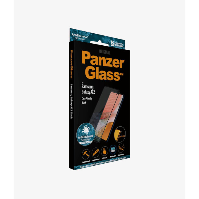 PanzerGlass - Tempered glass Case Friendly AB for Samsung Galaxy A72, black