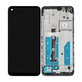 Motorola Moto G8 XT2045 - LCD Display + Touch Screen + Frame (Black) - 5D68C16383 Genuine Service Pack