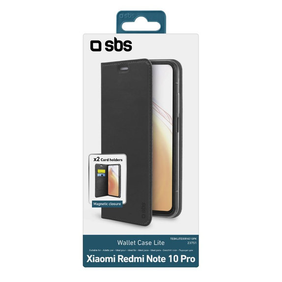 SBS - Case Book Wallet Lite for Xiaomi Redmi Note 10 Pro, black