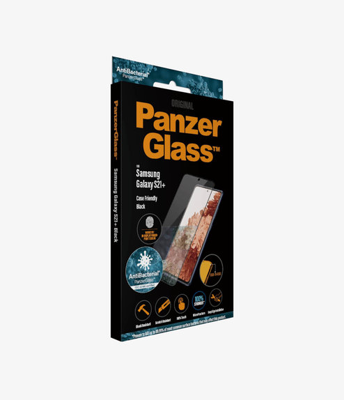 PanzerGlass - Tempered Glass Case Friendly AB for Samsung Galaxy S21+, Fingerprint komp., black