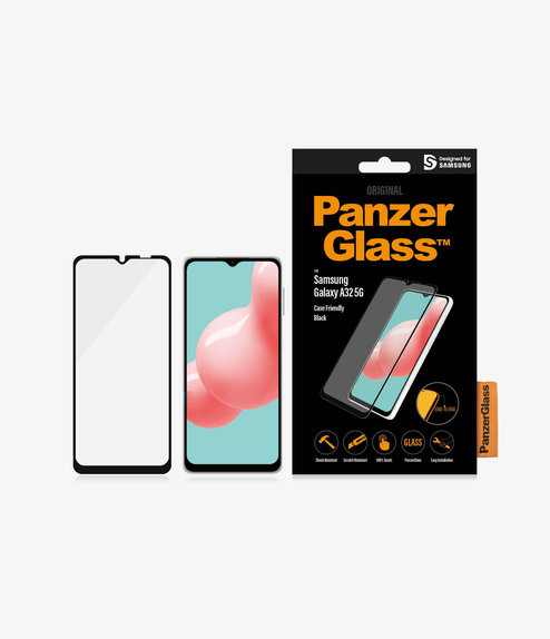 PanzerGlass - Tempered glass Case Friendly for Samsung Galaxy A32 5G, black