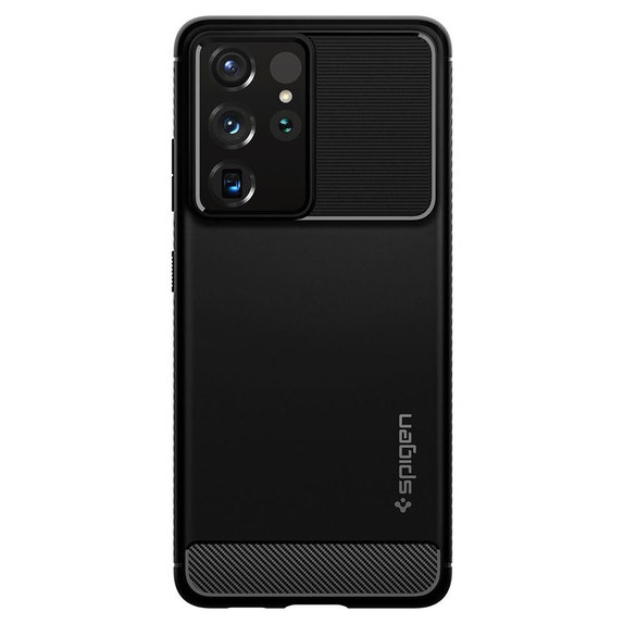 Spigen - Case Rugged Armor for Samsung Galaxy S21 Ultra, black