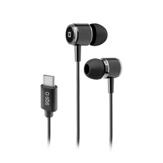 SBS - Headphones Studio Mix 100C with Microphone, USB-C, black
