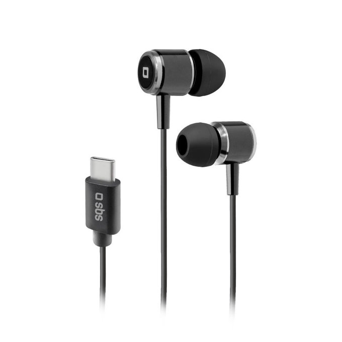 SBS - Headphones Studio Mix 100C with Microphone, USB-C, black