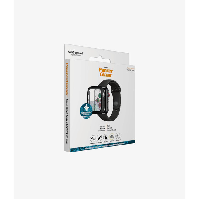 PanzerGlass - Tempered Glass Full Body AB for Apple Watch 4, 5, 6, SE (1st gen) & SE (2nd gen) 40mm, black