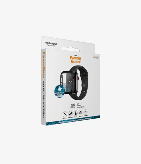 PanzerGlass - Tempered Glass Full Body AB for Apple Watch 4, 5, 6, SE (1st gen) & SE (2nd gen) 44mm, black