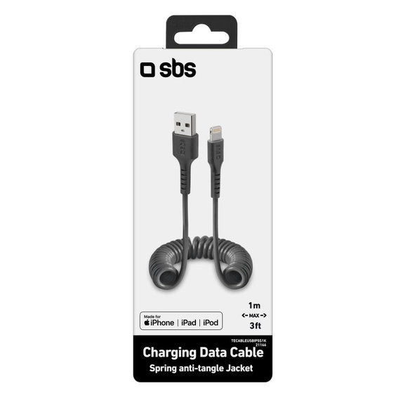 SBS - Lightning / USB Cable (1m), black