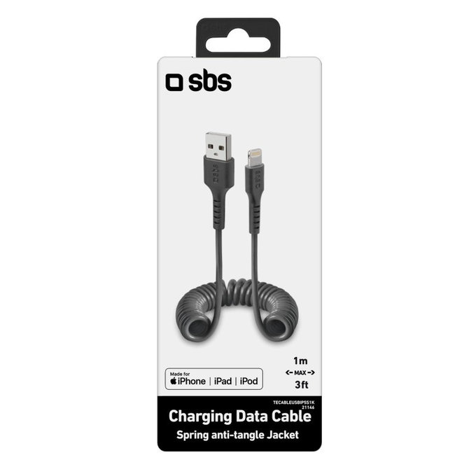 SBS - Lightning / USB Cable (1m), black